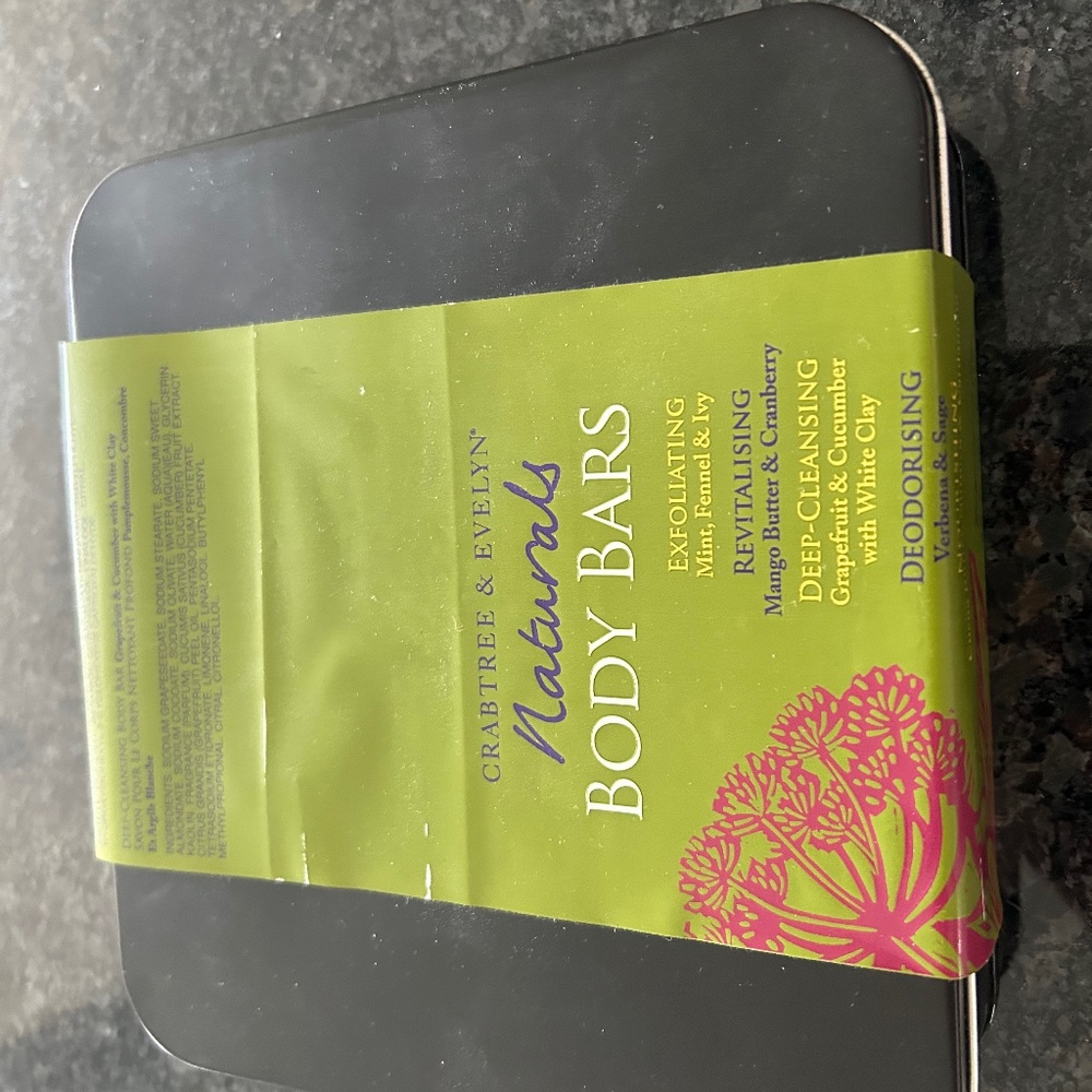 CRABTREE & EVELYN Naturals BODY BARS - Sealed 5 Bar